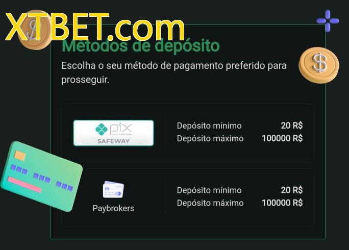 O cassino XTBET.combet oferece uma grande variedade de métodos de pagamento